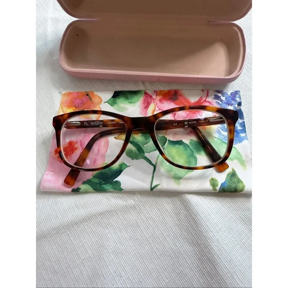 FLOWER EYEWEAR 6004 215 TORTOISE 51/18/140 FLEX HINGE EYEGLASSES FRAME